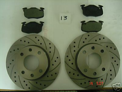 CITROEN AX GTI DRILLED BRAKE DISCS PADS FRONT