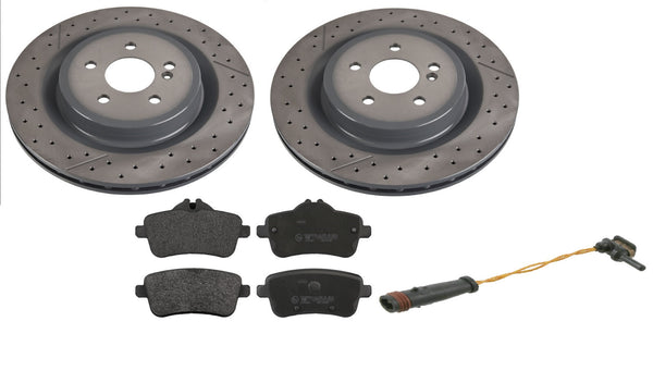 FOR MERCEDES CLA45 GLA45 AMG REAR BRAKE DRILLED GROOVED DISCS PADS 330MM 