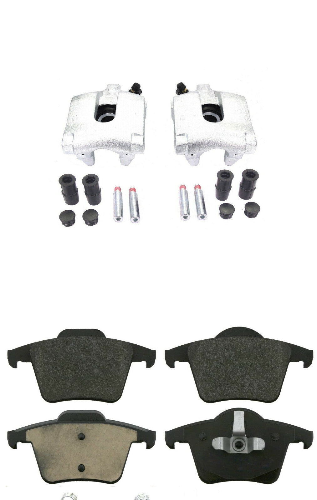FOR VOLVO XC90 2.4D 2002-2014 REAR BRAKE CALIPER PAIR +BRACKET PIN BRAKE PADS