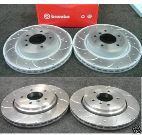BMW 330d 330i 330Ci MSPORT BREMBO DRILLED GROOVED BRAKE DISC FRONT REAR