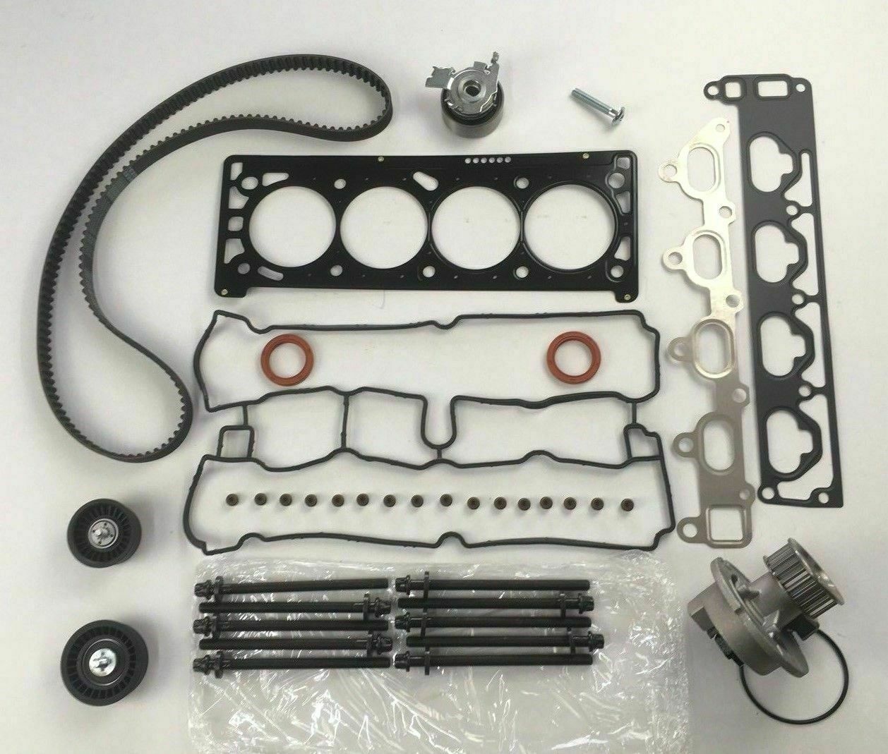 FOR VAUXHALL CORSA ASTRA H 1.8 HEAD GASKET SET BOLTS TIMING BELT KIT WATER PUMP