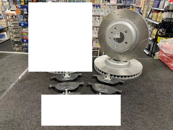 BMW  730d 740d G11 G12 CROSS DRILLED GROOVED BRAKE DISCS  BRAKE PADS FRONT