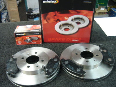 BRAKE DISC BRAKE PADS MINTEX FRONT FOR HONDA CIVIC 1.6 1.8i-VTEC 2012 JTM