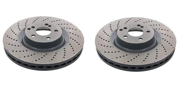 FOR MERCEDES-BENZ C-CLASS C63 AMG 2 FRONT BRAKE DISCS A0004212012 X2 360mm