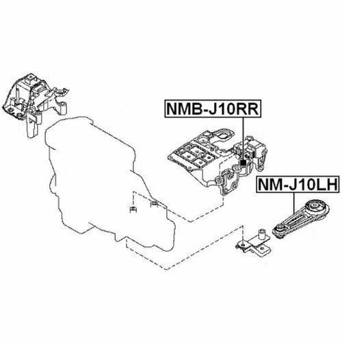 FOR NISSAN QASHQAI 2007-2013 PETROL LEFT LOWER FRONT GEARBOX ENGINE MOUNT BUSH