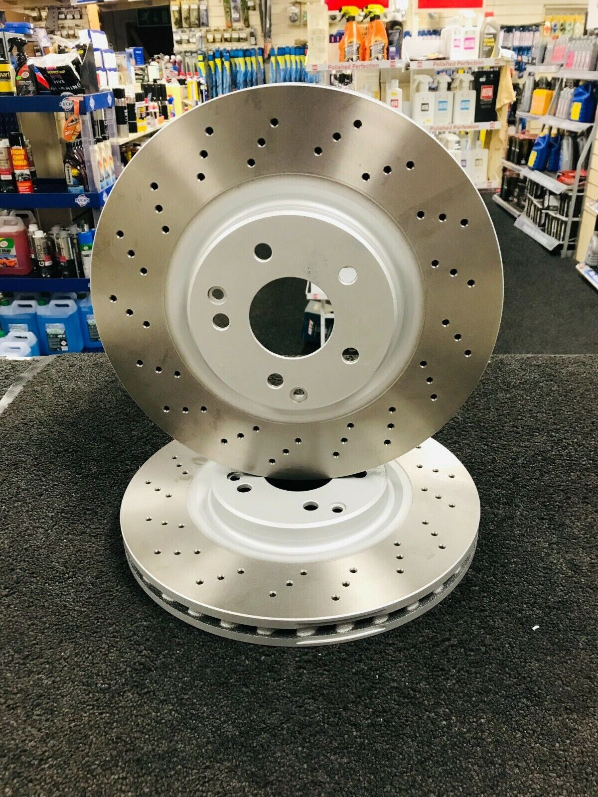 FIT FOR MERCEDES SLK350 R171 FRONT CROSS DRILLED DISCS 330MM A2034211312