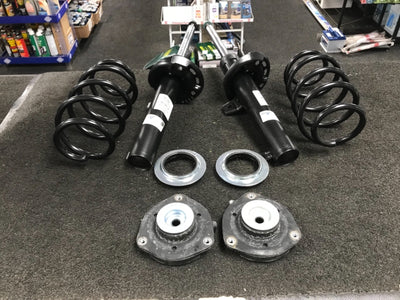 FOR VW GOLF MK5 TDI TSI GTI FRONT 2 SHOCKERS COIL SPRINGS STRUT MOUNT & BEARING 