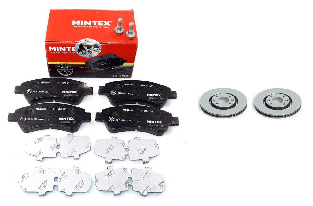 FOR PEUGEOT 206CC ALLURE COUPE CABRIOLET 1.6 HDI BRAKE DISCS PADS MINTEX FRONT