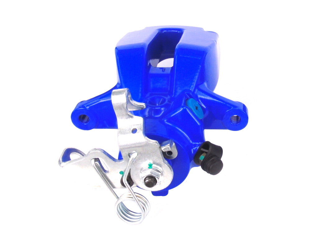 REAR BRAKE CALIPER LH + SLIDER COATED BLUE AUDI A3 TT QUATTRO GOLF R32