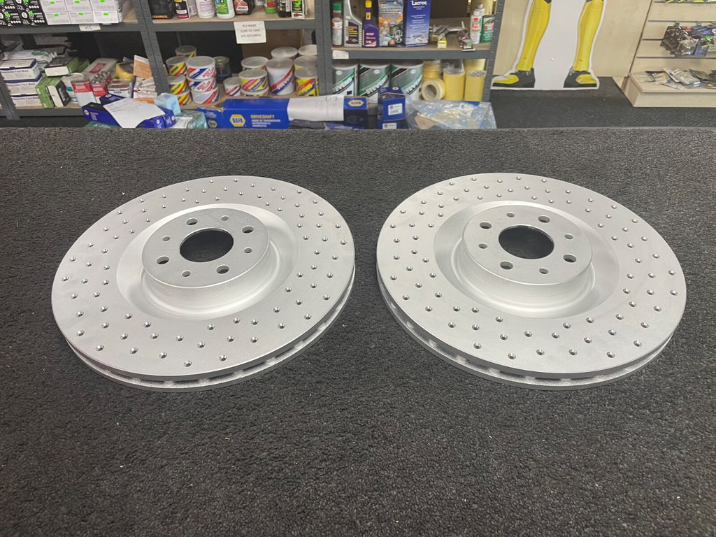 FOR FIAT ABARTH 500/595/695 FRONT AXLE BRAKE DISCS PAIR 330mm X 28mm DRILLED