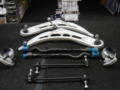 BMW 316 318 320 323 325 E46 WISHBONE ARMS BUSHES LINKS INNER OUTER TIE ROD ENDS