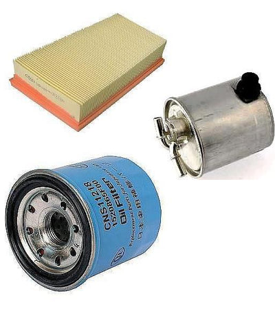 FOR NISSAN QASHQAI DCI OIL AIR FUEL FILTER (2007-2012) NEW