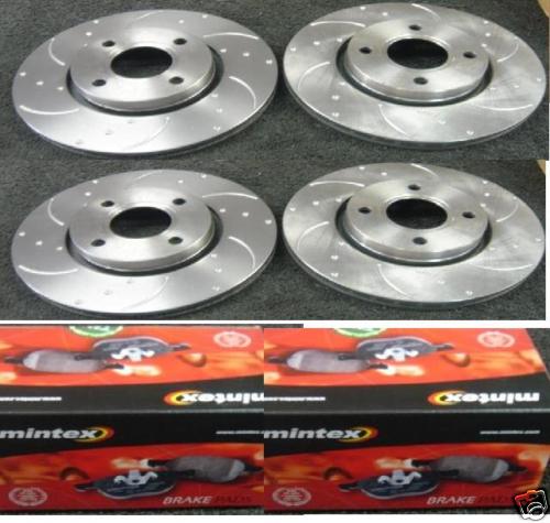 FORD MONDEO ST200 ST24 DIMPLED GROOVED BRAKE DISC & PADS BRAKE PADS