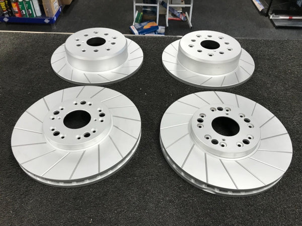 FOR LEXUS IS200 GROOVED BRAKE DISCS FRONT REAR 