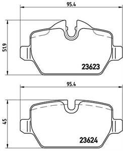 BMW E90 E91 E92 E81 E87  BREMBO PADS REAR