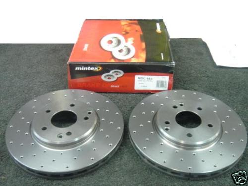 FOR MERCEDES SLK200 230 R170 DRILLED BRAKE DISC FRONT