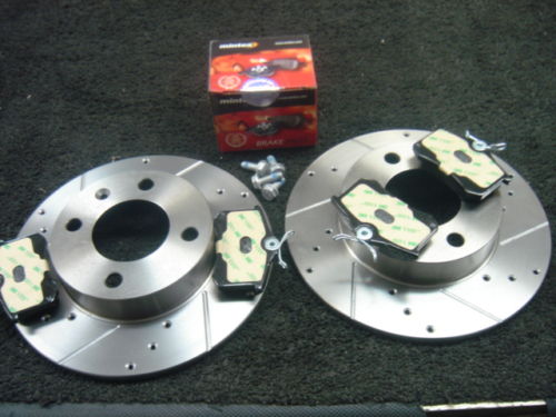 LUPO POLO GTI  REAR DRILLED GROOVED BRAKE DISC & PADS