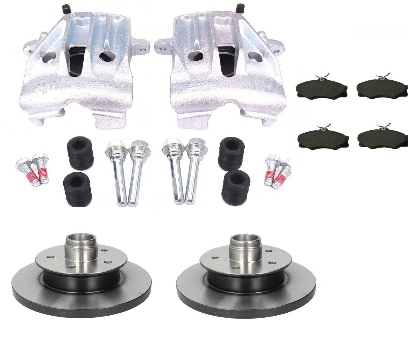BRAKE DISC BRAKE PADS FRONT BRAKE CALIPERS GIRLING 2 VW TRANSPORTER T3 T25