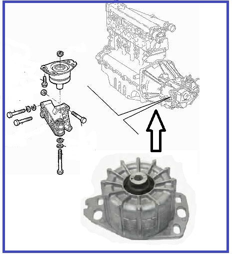 ALFA ROMEO 147 156  1.9 2.4 JTD GEARBOX ENGINE TOP REAR MOUNT MOUNTING 1998-