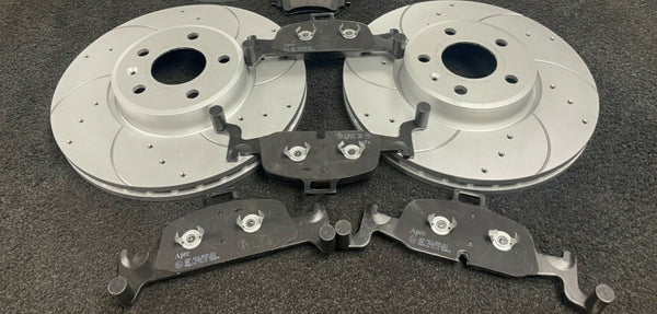A4 2.0 3.0TDI 272 B9 8W FRONT BRAKE CROSS DRILLED GROOVED BRAKE DISC PAD 338mm