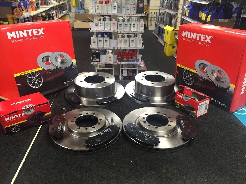 FOR MITSUBISHI PAJERO MINTEX FRONT AND REAR BRAKE DISCS PADS 314MM + 315MM