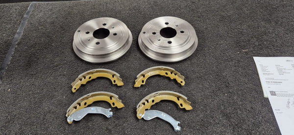  FOR FIAT PUNTO MK2 1999-2006 REAR BRAKE DRUM PAIR REAR BRAKE  SHOES ABS MODELS 