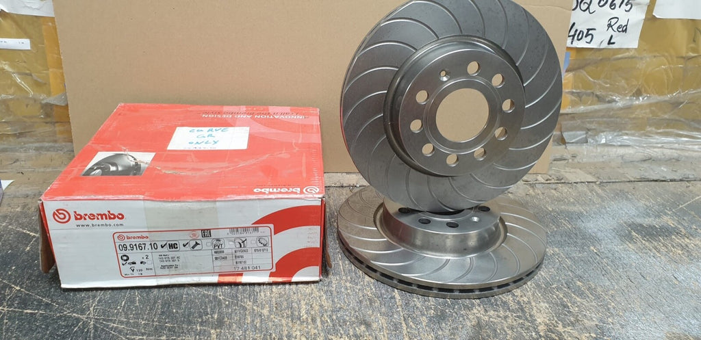 FOR AUDI SEAT SKODA  BREMBO BRAKE DISC CROSS DRILLED  280MM 
