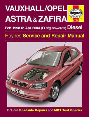 HAYNES MANUAL  FORVAUXHALL/OPEL ASTRA AND ZAFIRA FEB 98-2000 R TO W  REG DIESEL 