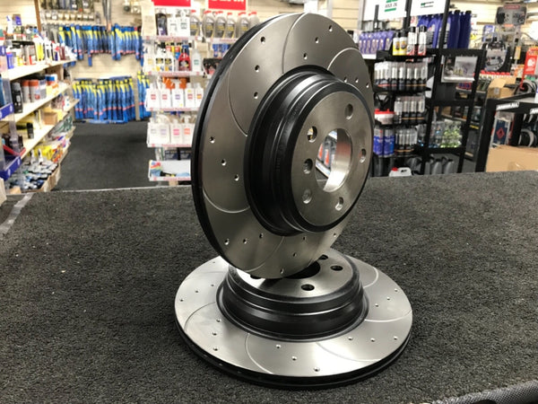 BMW 435D 435i F36  DRILLED GROOVED BRAKE DISCS DISC 340MM+330MM