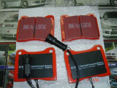 FOR FORD SIERRA COSWORTH 2WD BRAKE PADS EBC RED STUFF FRONT SET