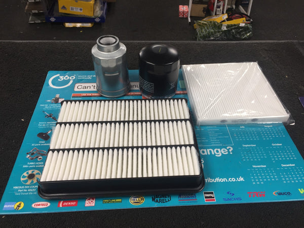 LANDCRUISER COLORADO LC3 D4D OIL AIR FUEL POLLEN CABIN FILTER SERVICE KIT 