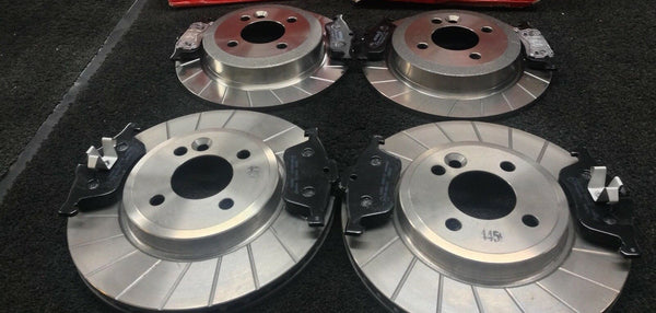 BMW MINI cooper SD the 170hp GROOVED BRAKE DISC MINTEX BRAKE PAD FRONT REAR