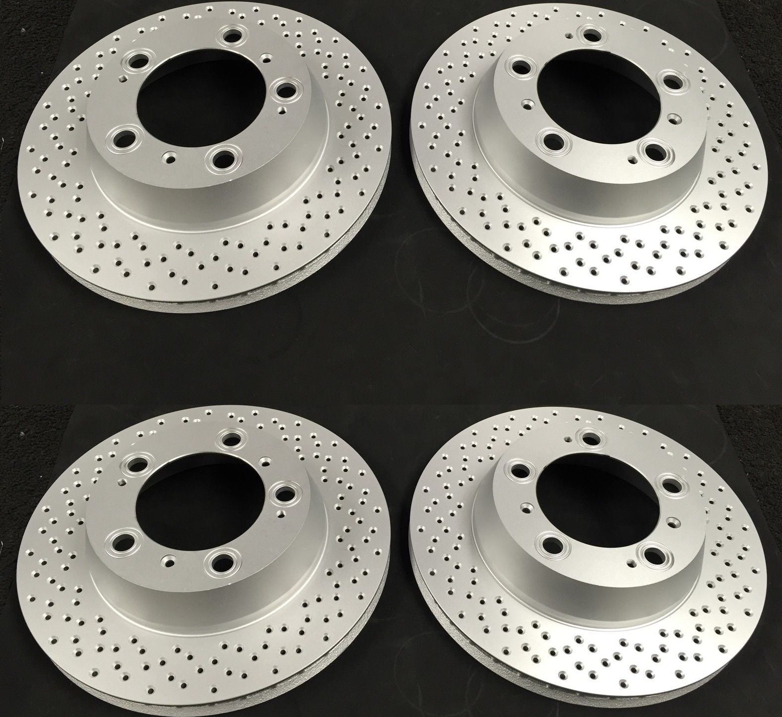 PORSCHE FRONT REAR CROSS DRILLED BRAKE DISCS FRONT REAR BOXSTER S CAYMAN 3.2 3.4