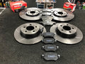 AUDI S1 2.0 QUATTRO BRAKE DISCS DRILLED GROOVED 310 FRONT 272 REAR BRAKE PADS