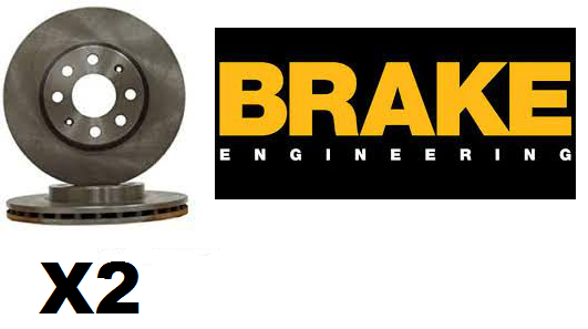 2X BRAKE ENGINEERING BRAKE DISCS TO FIT THE FRONT OF AUDI A1 A2 A3 1.0 1.2 1.6