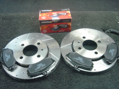LUPO POLO GTI FRONT DRILLED GROOVED BRAKE DISC & PADS