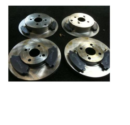 FOR TOYOTA COROLLA 1.4 D4D E120 2004-07 BRAKE DISC BRAKE PADS FRONT REAR 