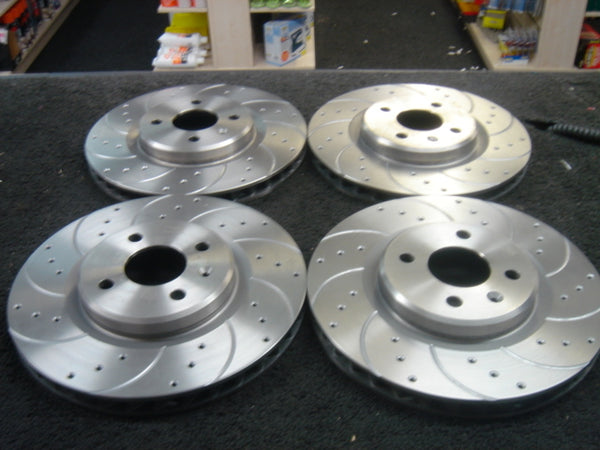 LOTUS EUROPA 2 ELEVEN BRAKE DISC CROSS DRILLED GROOVED BRAKE DISC FRONT REAR