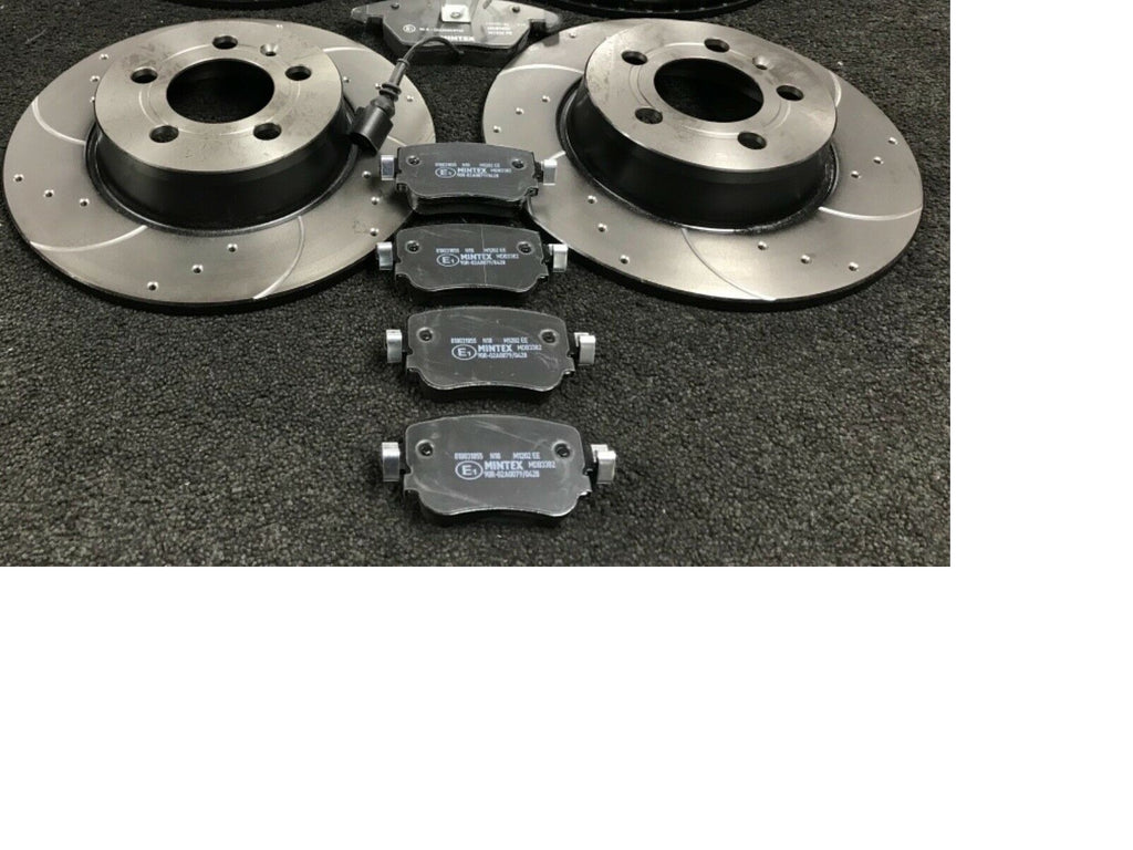 AUDI S1 2.0 QUATTRO BRAKE DISCS DRILLED GROOVED REAR BRAKE PADS 272mm 100pcd