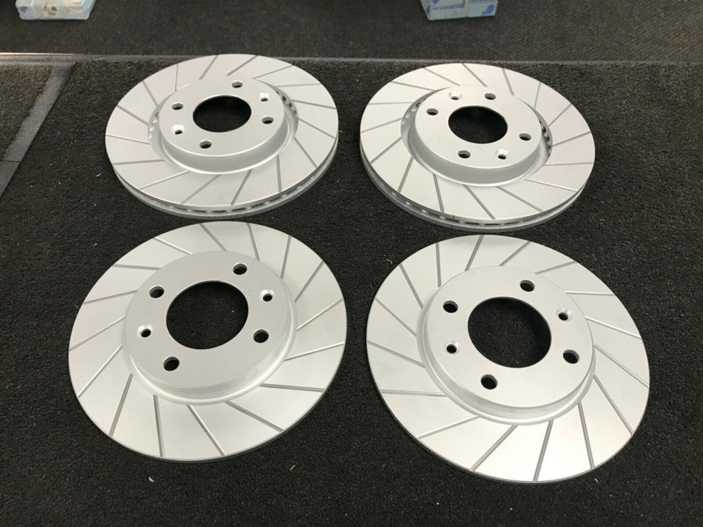 PEUGEOT 206 GTI PERFORMANCE GROOVED BRAKE DISC FRONT REAR BRAKE DISCS 