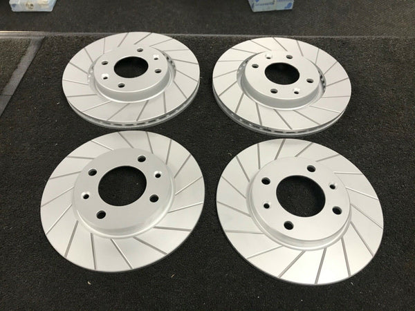 PEUGEOT 206 GTI PERFORMANCE GROOVED BRAKE DISC FRONT REAR BRAKE DISCS 