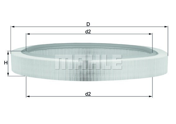FOR MERCEDES BENZ 190 200 230 MAHLE LX61 AIR FILTER NEW 