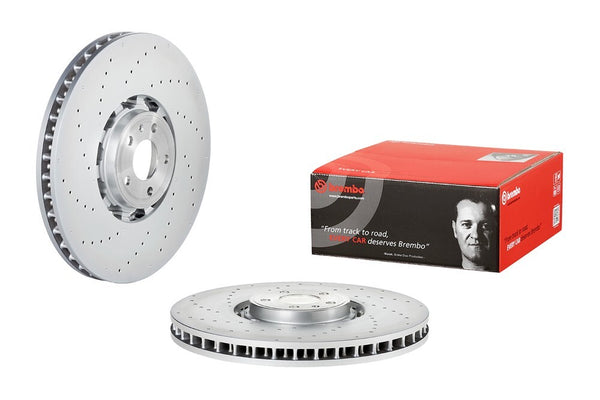 AUDI RS6 RS7 C8 2019ON 2 FRONT GENUINE BREMBO BRAKE DISCS 420x40mm 09.D481.43