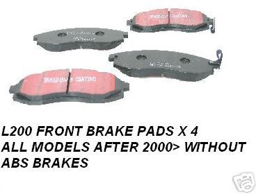 FOR MITSUBISHI L200 2000> ANIMAL WARRIOR LIFE BRAKE PADS