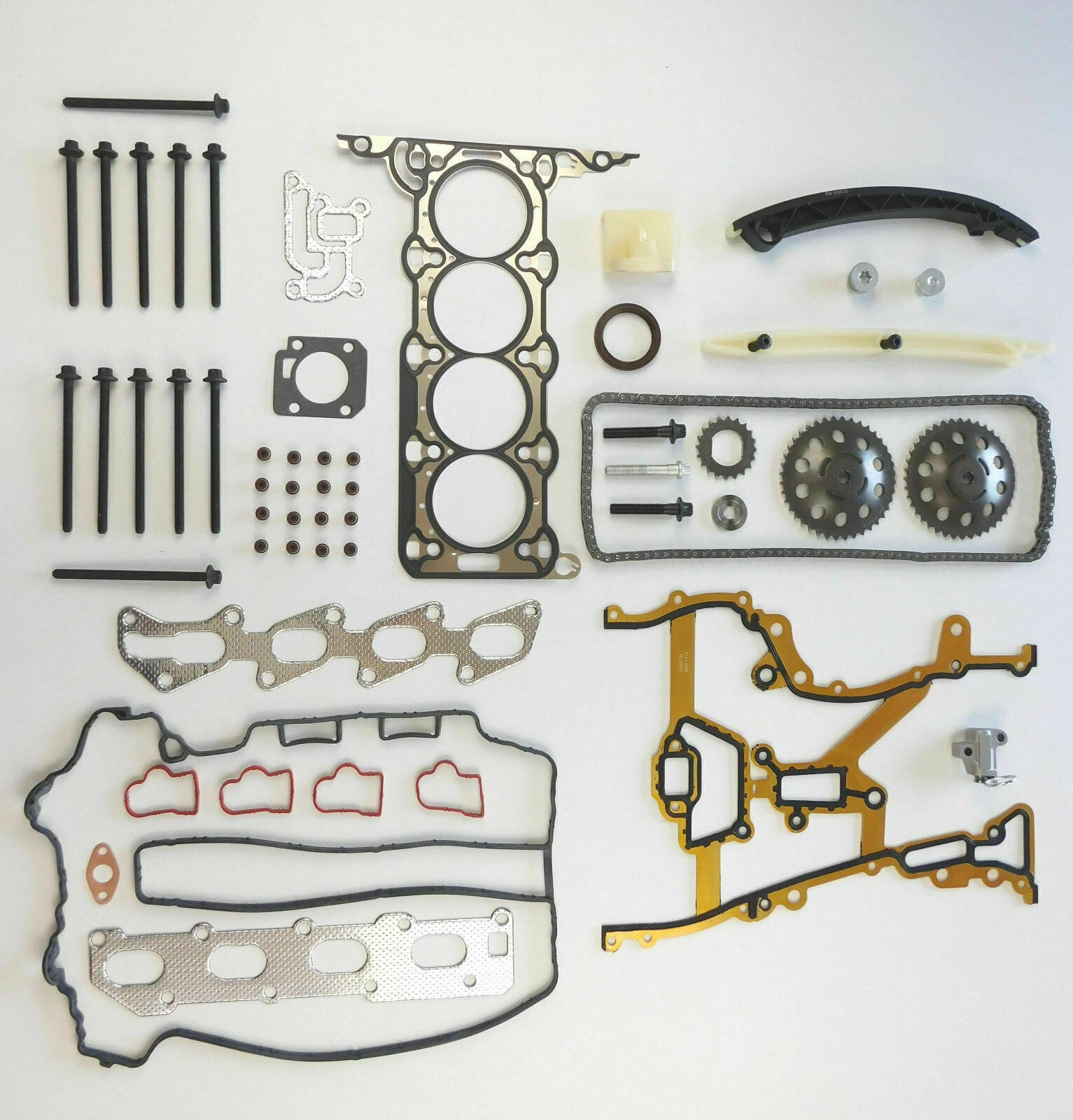 FOR VAUXHALL OPEL CORSA C 1.2 16V Z12XE TIMING CHAIN KIT HEAD GASKET SET BOLTS