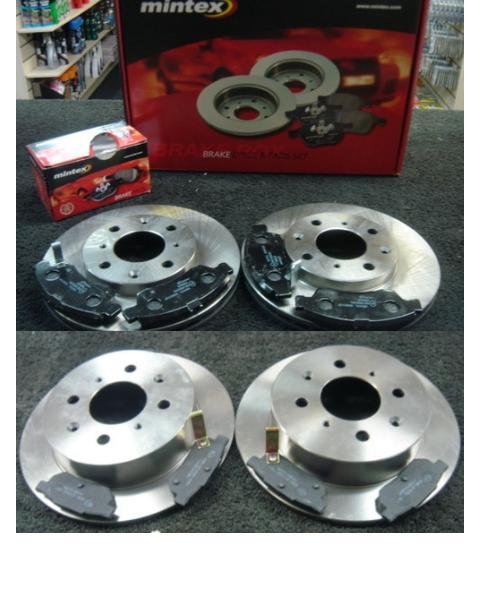 FOR HONDA JAZZ 1.3 1.4 2002-08 BRAKE DISC BRAKE PAD FRONT REAR MINTEX