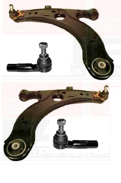 VW BEETLE 2010  ON 2 LOWER WISHBONE SUSPENSION ARMS 2 TRACK ROD ENDS