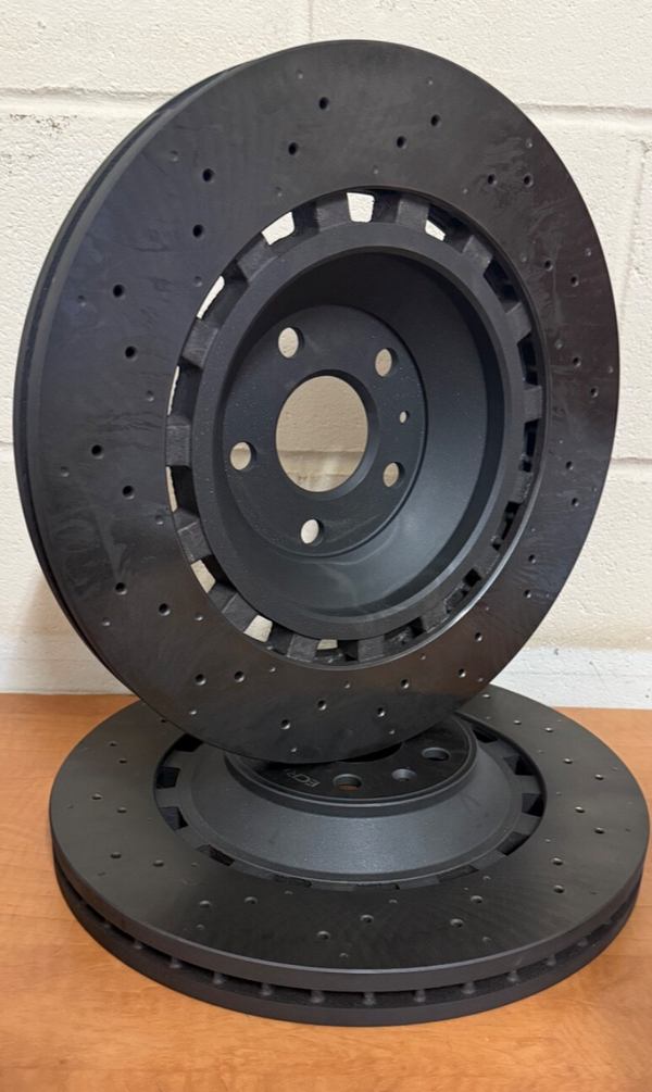 AUDI RS3 2.5 2019-21 FRONT DRILLED COATED BRAKE DISC PAIR 8V0615301B/C/P  370mm