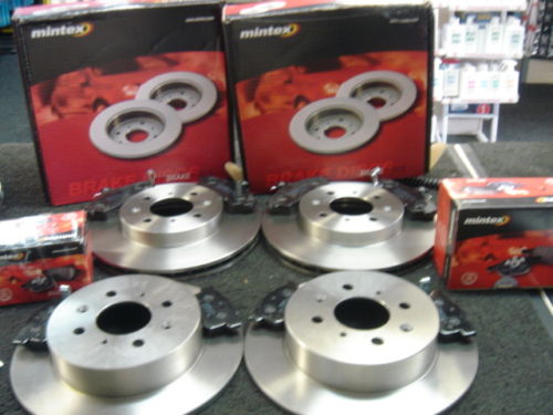 FOR HONDA CIVIC 1.6 vtec 01-05 MINTEX FRONT REAR BRAKE DISC PAD 4 STUD WHEELS