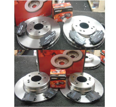 FOR MERCEDES C240 270 C320 C350 MINTEX FRONT REAR BRAKE DISCS BRAKE PADS 